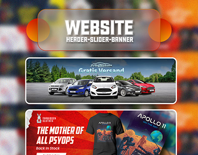 Website Banner, Header, Slider Design