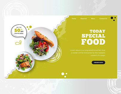 Special Food website hero banner design
