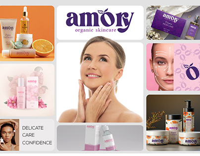 Amory - Skincare, Beauty Logo Branding & Packaging