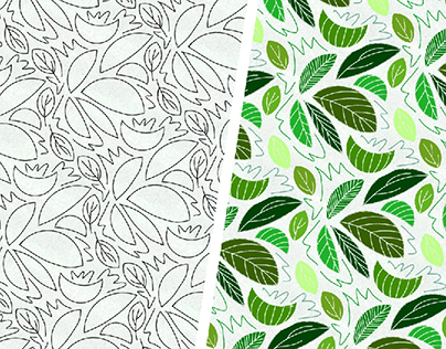 Leaves Green Pattern 🌿