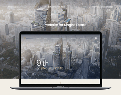 UX design - refine website for Singha estate