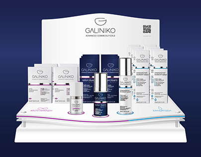Galiniko Advanced Cosmeceuticals display stand