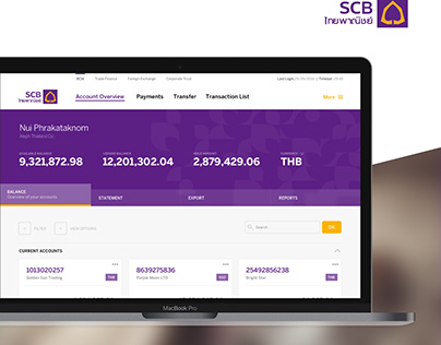 SCB Business Banking - Concept UI