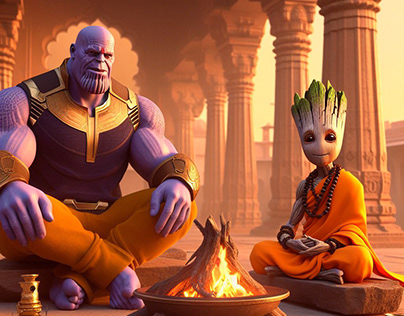 When Thanos and Groot visits India