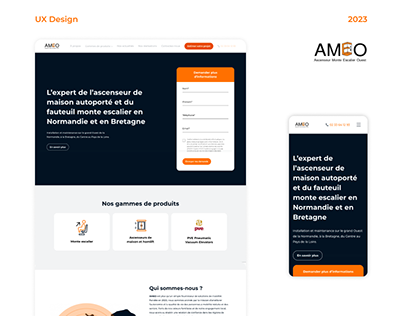 AME Ouest - Webdesign for a corporate real estate agent
