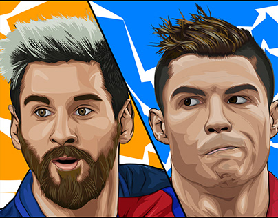 Soccer players portrait illustration Pt.1