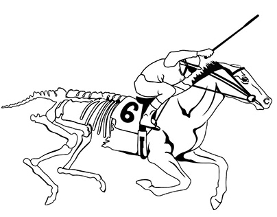 Illustration for an anti-horse racing group.