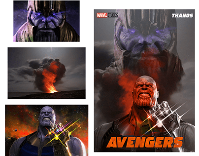 MOVIE POSTER DESIGN 2023 | AVENGERS | THANOS