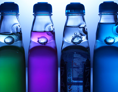 Ramune - translucent bottle