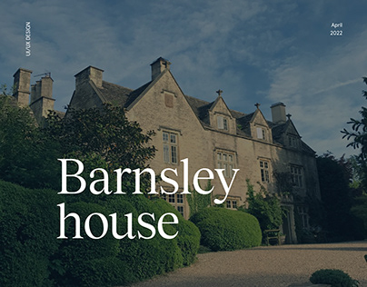 Barnsley House - Landing page for hotel