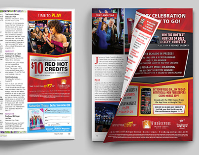 FireKeepers Casino print ads and magazine spread