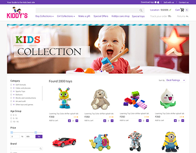 Kids Section (Ecommerce)