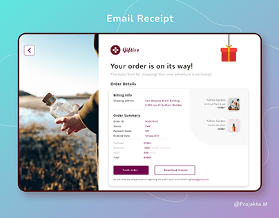 Email Receipt - Daily UI 17