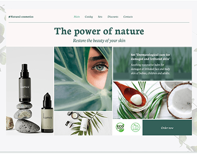Project thumbnail - Home Page for the Natural Cosmetics Website