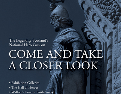Wallace Monument press ad campaign by G3 Creative.
