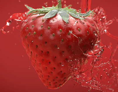 Strawberry Vodka 3D animation