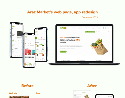Araz Supermarket's website redesign
