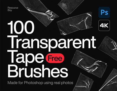 100 Free Transparent Tape Photoshop Brushes