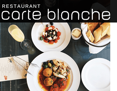 Design du site web du restaurant Carte Blanche