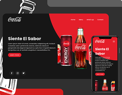 Landing Page Coca-Cola responsive animated (Practice)