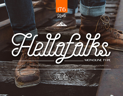 Hellofolks - Monoline Script Font