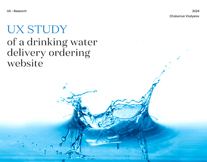 UX Study of a drinking water delivery ordering website