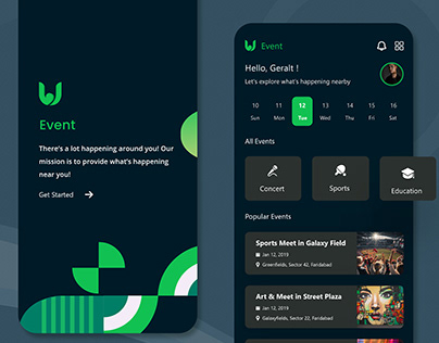 Event App UI design