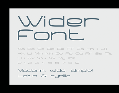 WIDER | Free font