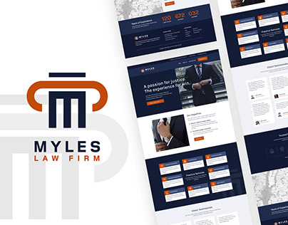 Myles Law Firm Website UI + Logo branding