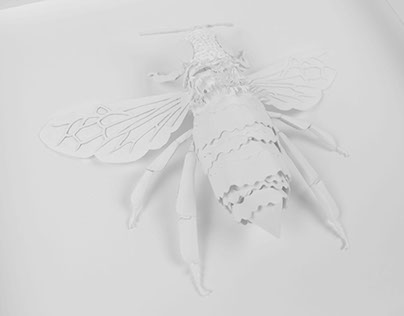 Paper Sculpture: Honey Bee