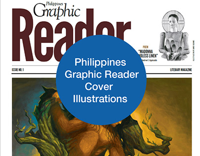 Front Cover Illustrations for Graphic Reader Magazine