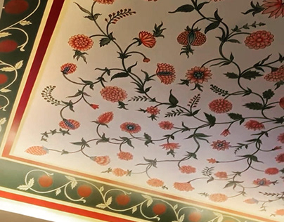 Mughal ceiling artwork for a Villa