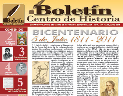 BOLETÍN CENTRO DE HISTORIA DEL ESTADO YARACUY
