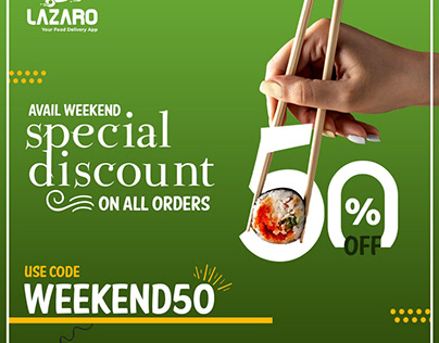 Special weekend discount on all orders