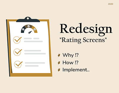 UX research - Steps of redesign "rating screens"?