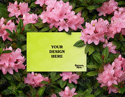 Poster Mockup - Rhododendron Flowers - PSD & JPG