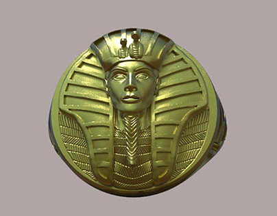 Modelo 3d de anillo de Faraon Tutankamon