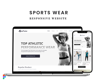Project thumbnail - Sports Wear | Responsive Sports Wear Website |Ui design