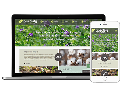 Biosafety SA responsive website design