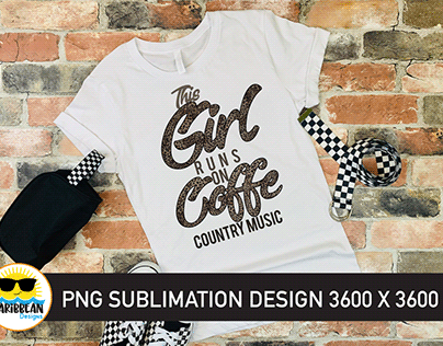 Sublimation Design Download | Runs on Coffee PNG File
