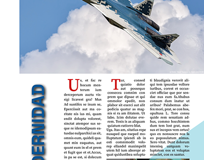 Practice aviation themed magazine with fake text