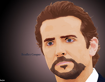 illustration portrait of Bradley Cooper