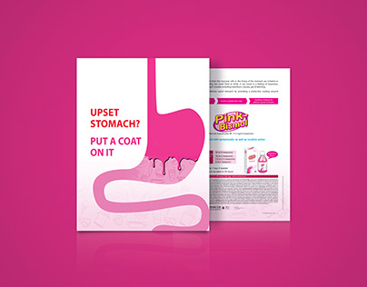 Flyer design on Pink-Bismol