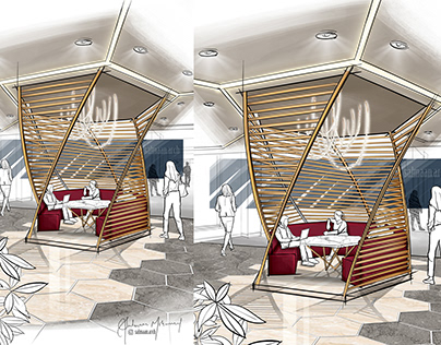Architectural Concept Illustration - Waiting Lobby