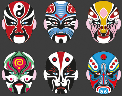 Pekin masks vector designs