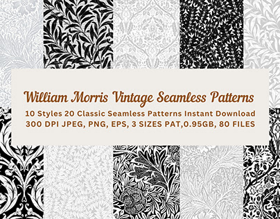 William morris vintage seamless pattern 4