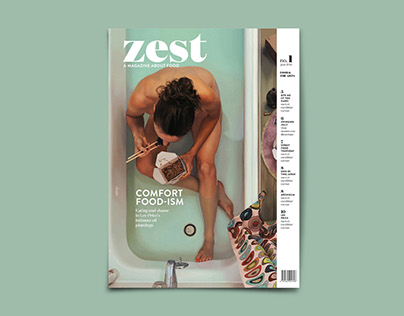 Zest, food and the arts. Editorial Design