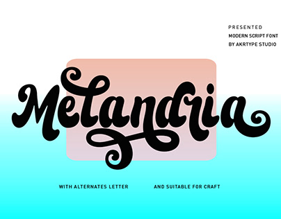 Melandria is a magical script font
