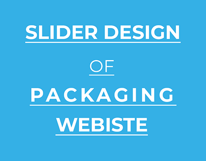 Banner design for packaging website