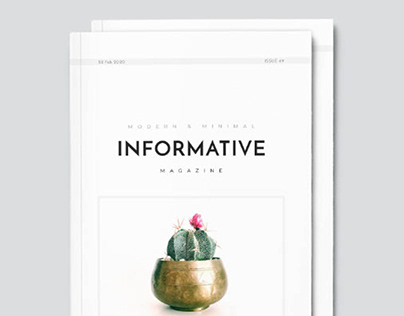 Informative Minimal Magazine Layout